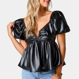 Buddy love Leather top